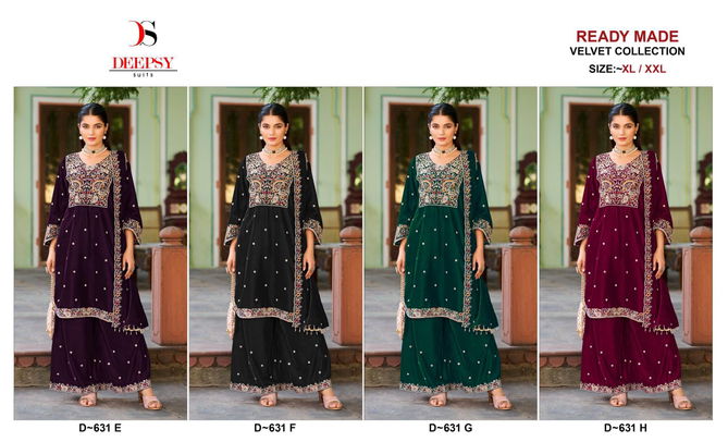 D 631 E To H By Deepsy Velvet Top With Bottom Dupatta Suppliers In India